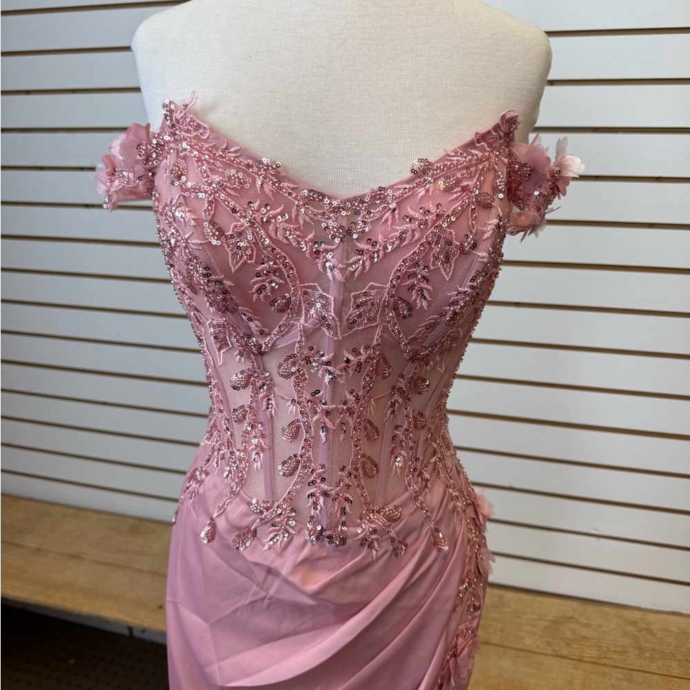 Elegant Pink Off-Shoulder Dress